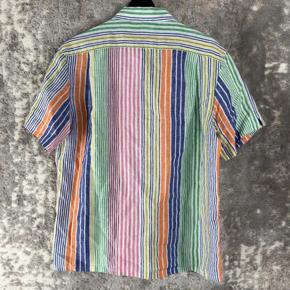 Polo Ralph Lauren Size M Classic Fit Colorful Striped Polo Shirt Short Sleeve Co - Picture 4 of 9